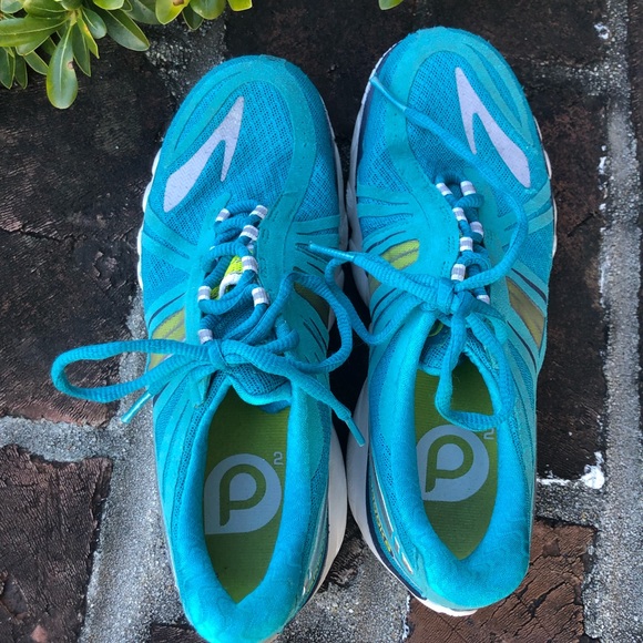 Brooks "PURE CADENCE" blue and white athletic shoes size 7.5 - Picture 8 of 9